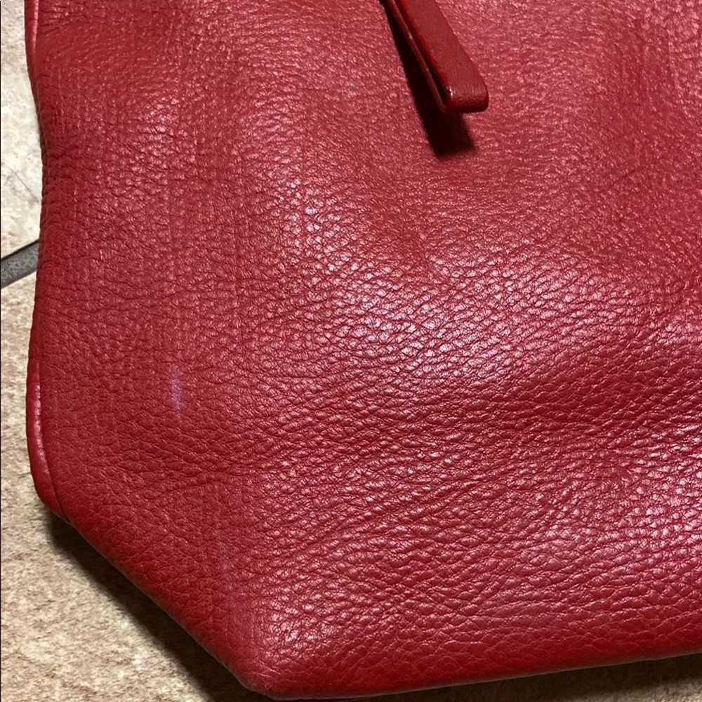 Sophisticated Red Leather Shoulder Bag with Casual Style Practical Crossbody